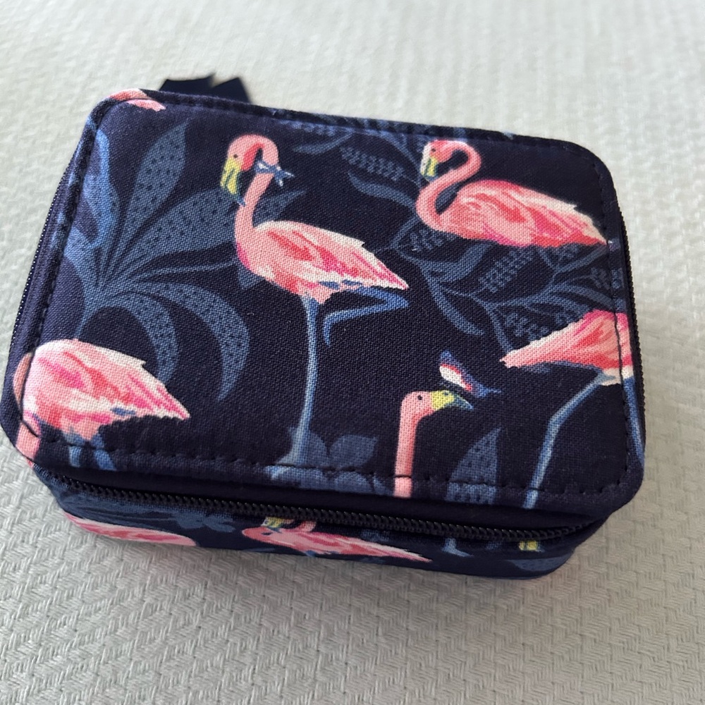 Vera Bradley Travel Pill Case, Flamingo Party, NWT